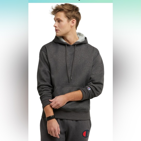 Champion Men's Hoodie, Powerblend, Fleece Pullover, Comfortable Sweatshirt L - Picture 2 of 4